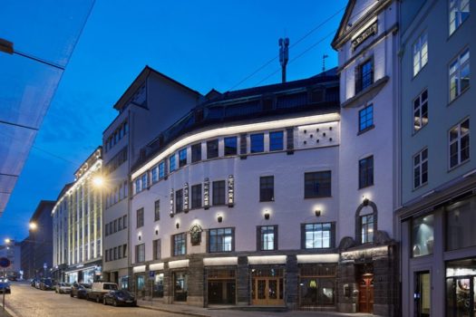 Markeveien 1B belysning av fasade