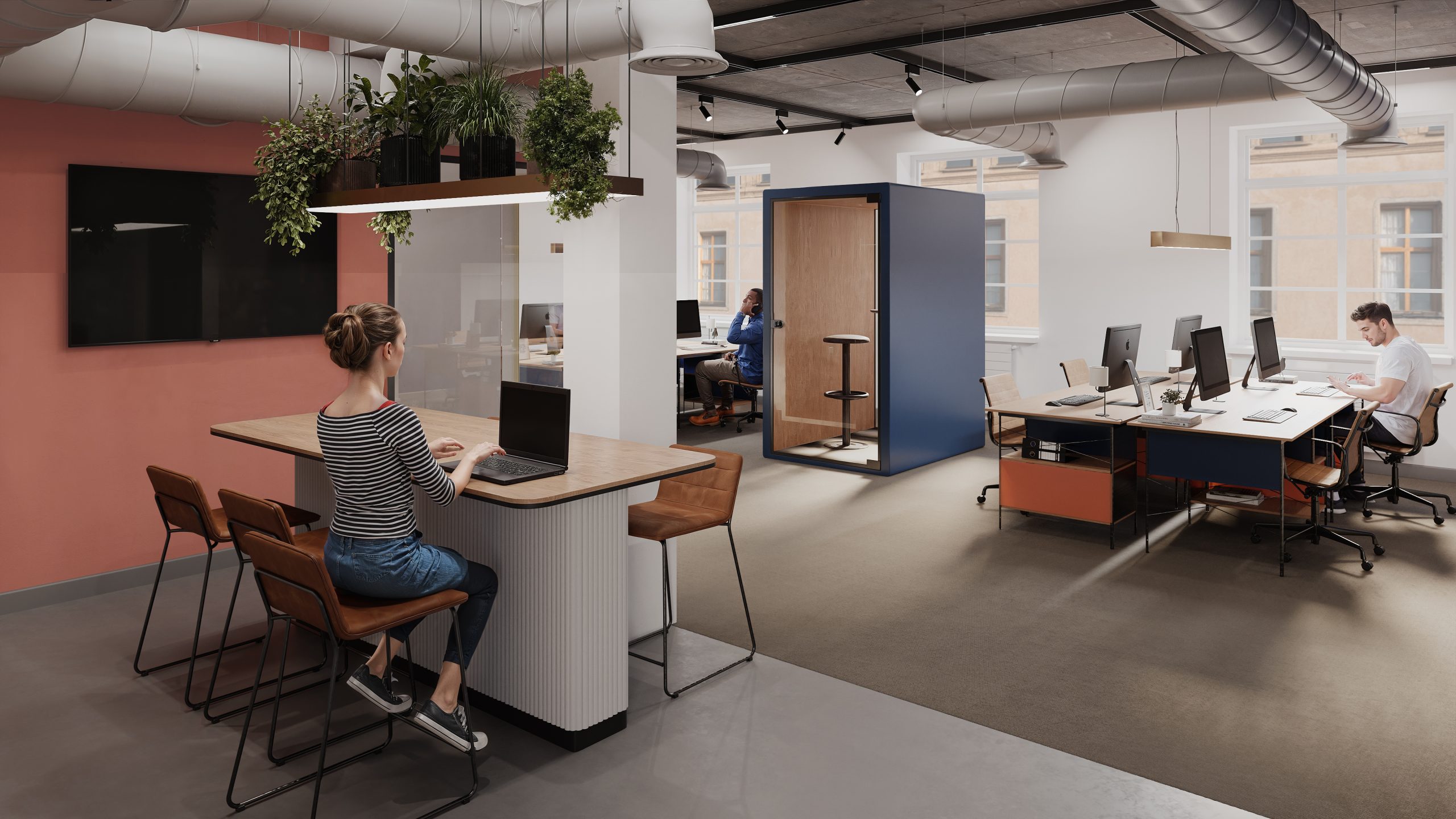 Skisse er fra arealer i 5 etasje, ca 100 kvm