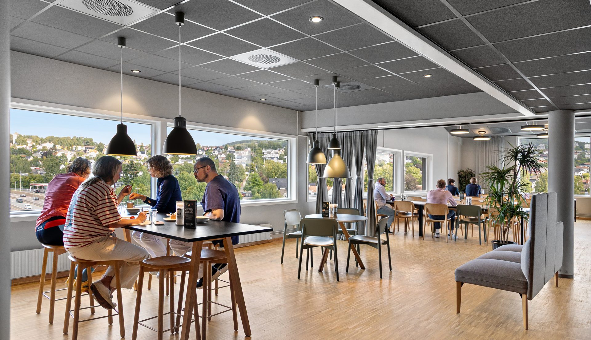 Personalrestaurant beliggende i byggets 6. etg